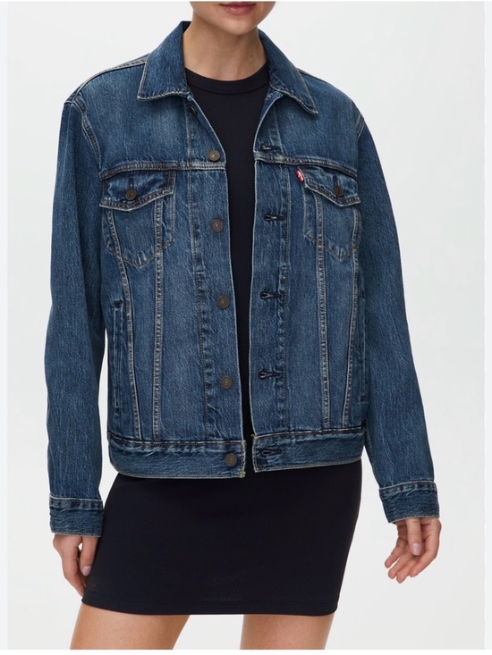Levi's Jackets & Blazers - Levi’s Premium Denim Trucker Jacket Women’s Large Classic Wash Jean Jacket